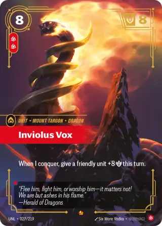 Inviolus Vox — Riftbound Epic card UNL 027