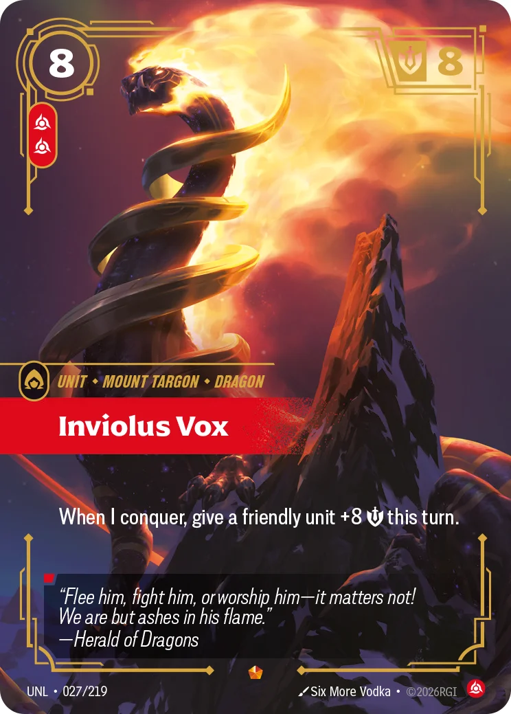 Inviolus Vox — Riftbound Epic card UNL 027