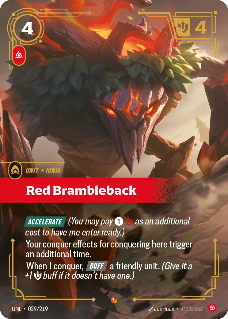 Red Brambleback — Riftbound Epic card UNL 029