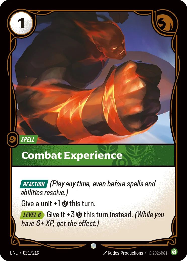 Combat Experience — Riftbound card UNL 031
