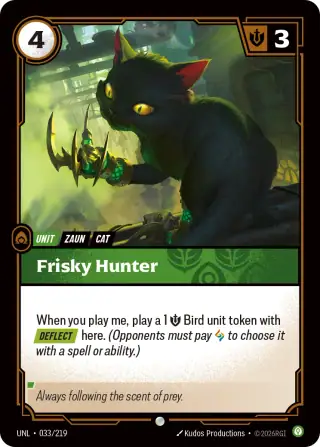 Frisky Hunter — Riftbound card UNL 033