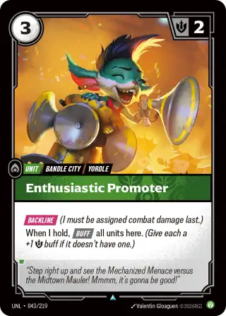 Enthusiastic Promoter — Riftbound card UNL 043