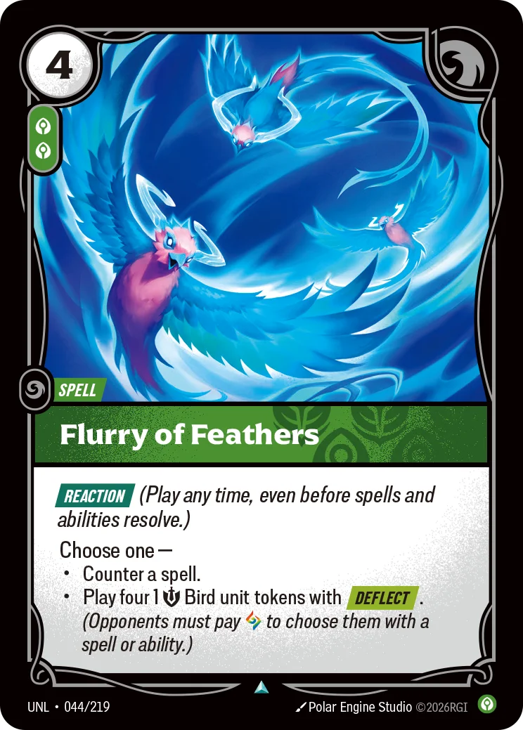Flurry of Feathers — Riftbound card UNL 044