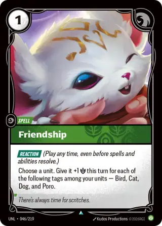 Friendship — Riftbound card UNL 046