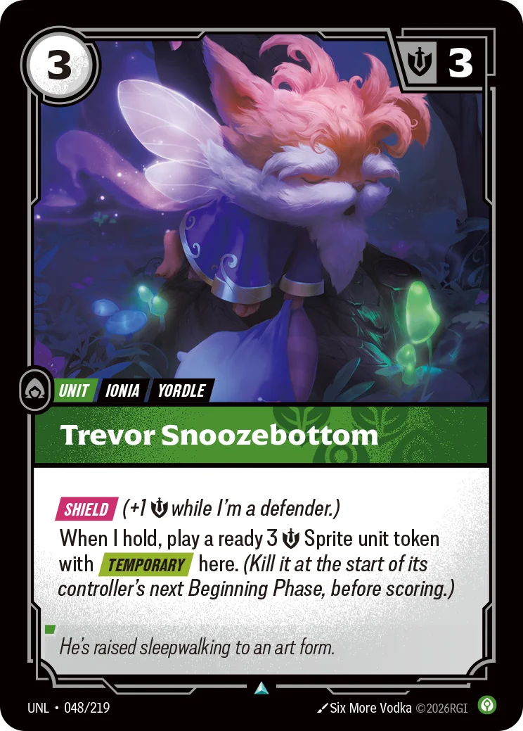 Trevor Snoozebottom — Riftbound card UNL 048