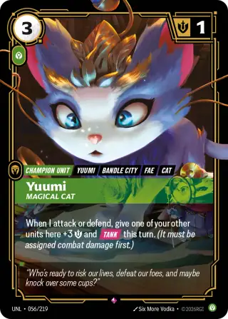 Yuumi, Magical Cat — Riftbound promo card UNL 056