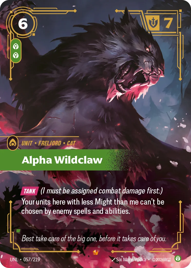Alpha Wildclaw — Riftbound Epic card UNL 057