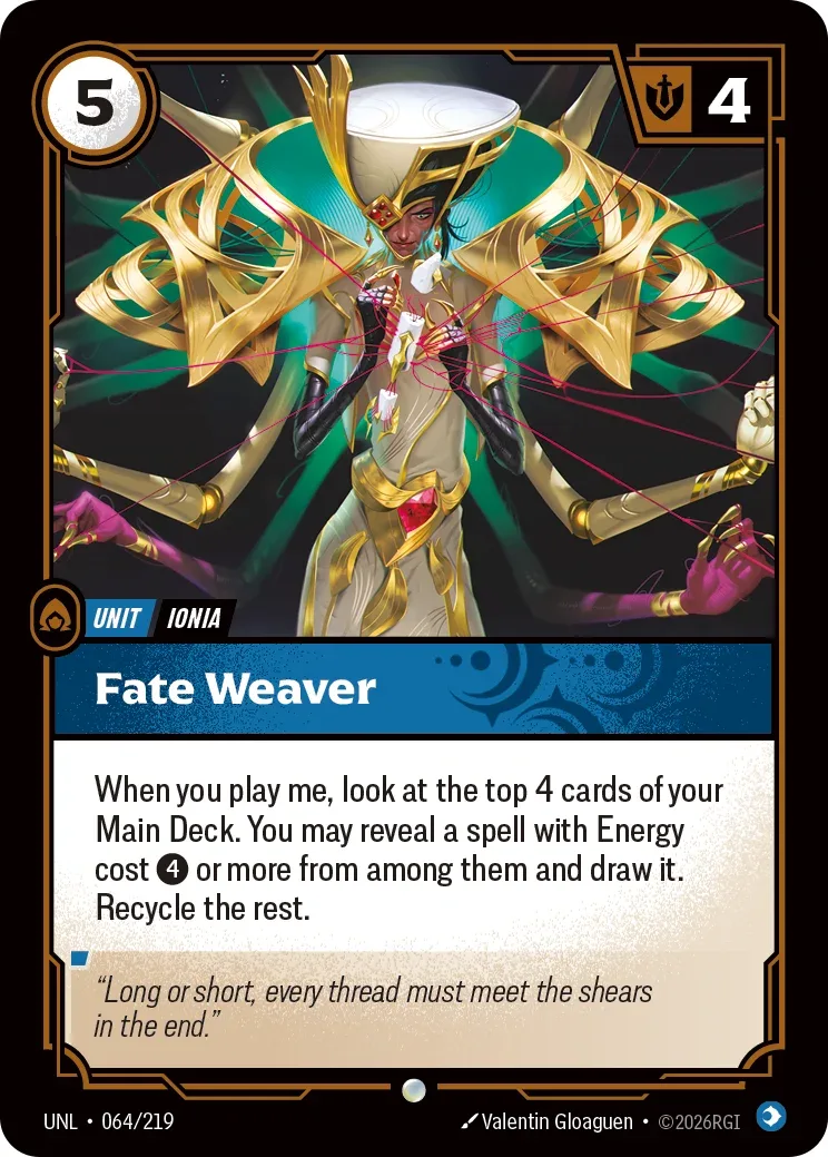 Fate Weaver — Riftbound card UNL 064