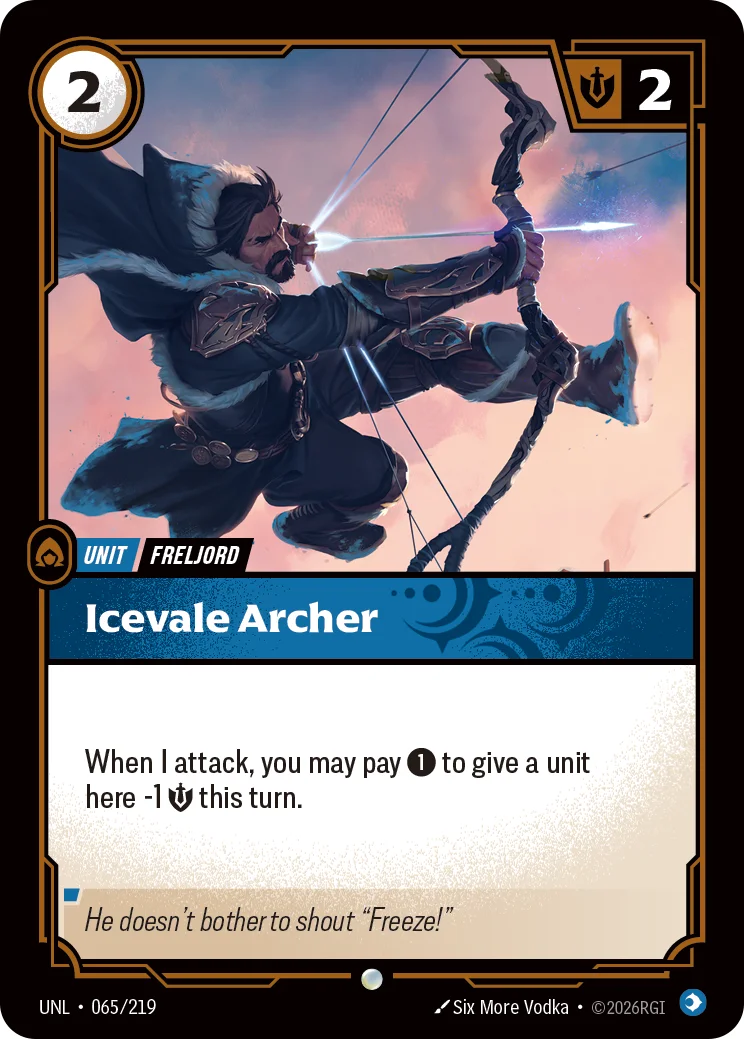 Icevale Archer — Riftbound card UNL 065