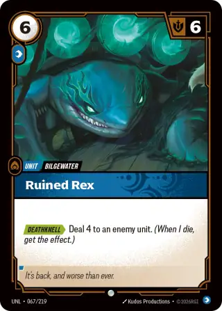Ruined Rex — Riftbound card UNL 067