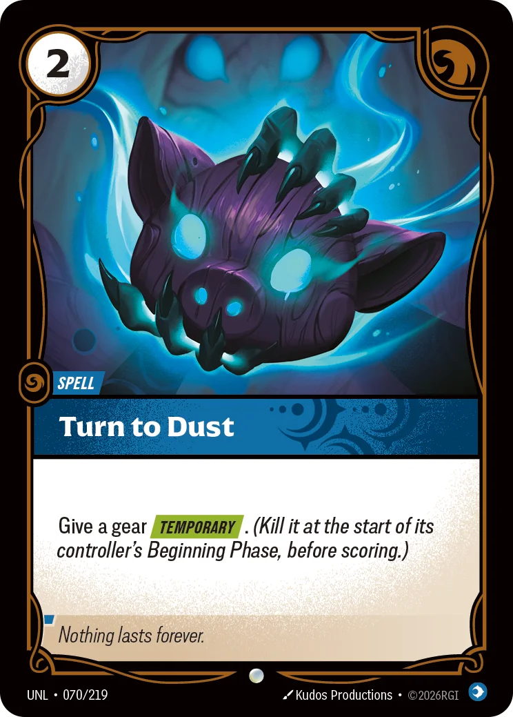 Turn to Dust — Riftbound card UNL 070