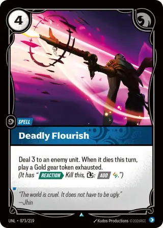 Deadly Flourish — Riftbound card UNL 073