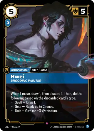 Hwei, Brooding Painter — Riftbound card UNL 080