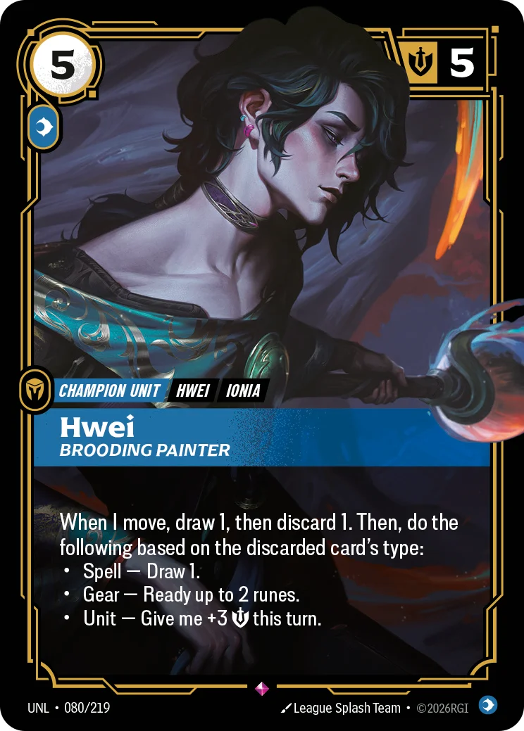 Hwei, Brooding Painter — Riftbound card UNL 080