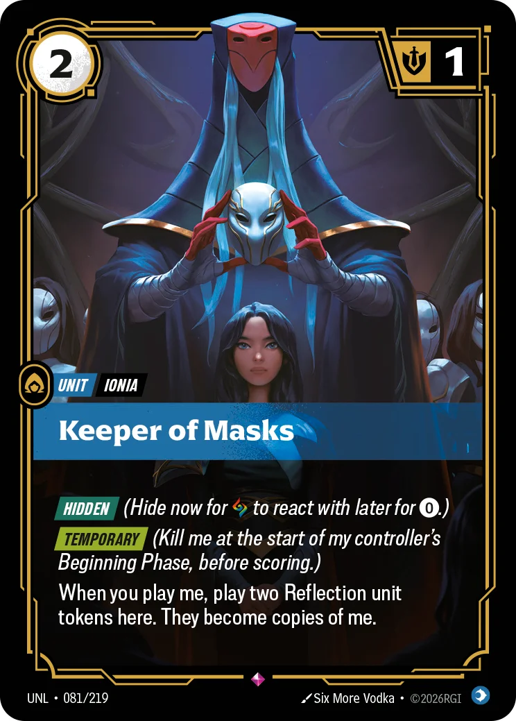 Keeper of Masks — Riftbound card UNL 081
