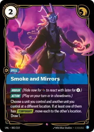 Smoke and Mirrors — Riftbound card UNL 083