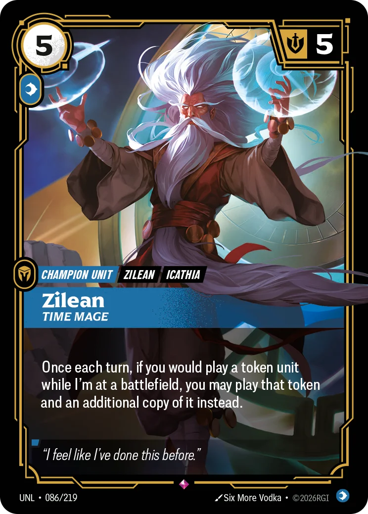 Zilean, Time Mage — Riftbound promo card UNL 086