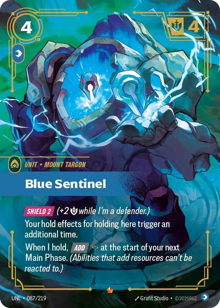 Blue Sentinel — Riftbound promo card UNL 087