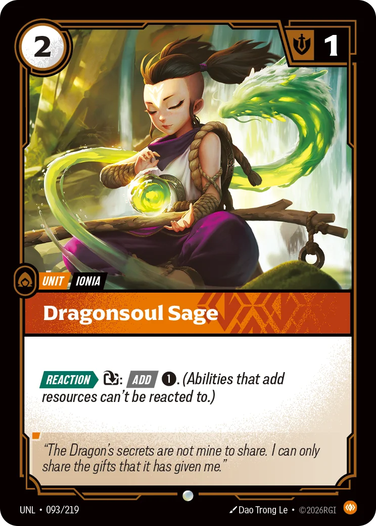 Dragonsoul Sage — Riftbound card UNL 093