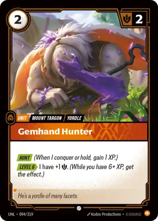 Gemhand Hunter — Riftbound card UNL 094