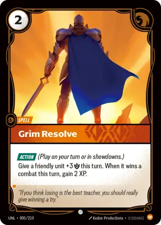 Grim Resolve — Riftbound card UNL 095