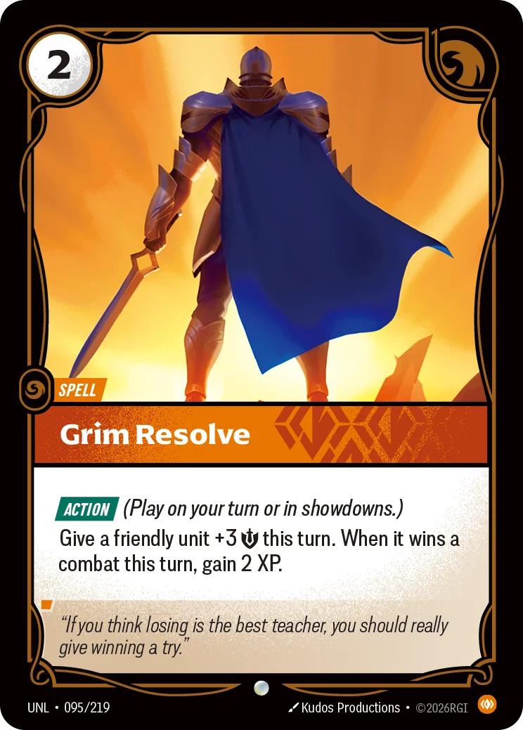 Grim Resolve — Riftbound card UNL 095