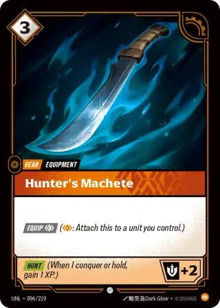 Hunter's Machete — Riftbound card UNL 096