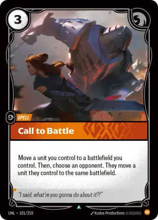 Call to Battle — Riftbound card UNL 101