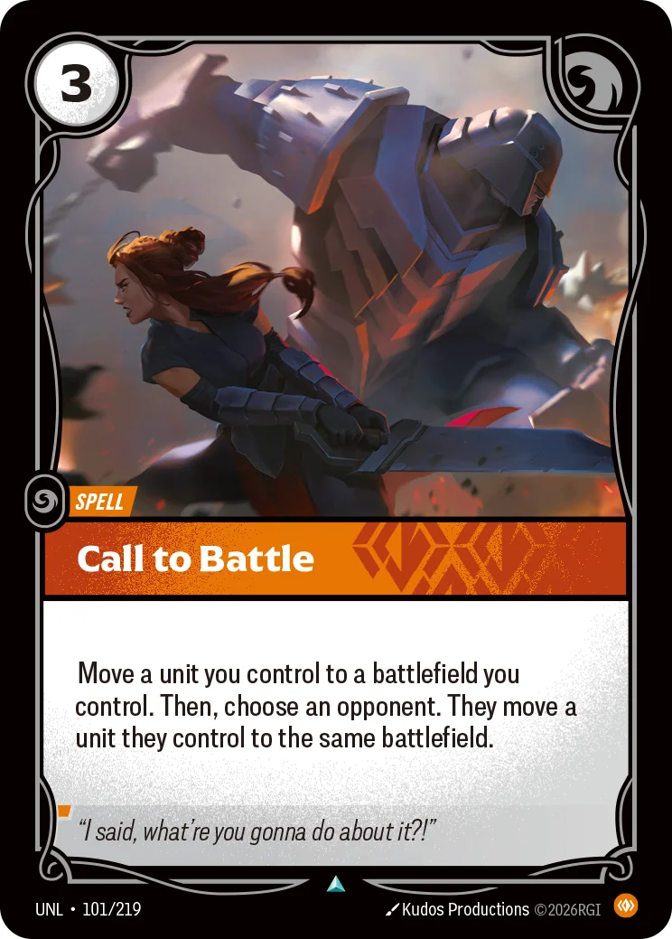 Call to Battle — Riftbound card UNL 101