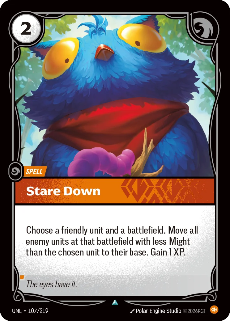 Stare Down — Riftbound promo card UNL 107