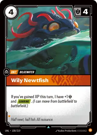 Wily Newtfish — Riftbound card UNL 108