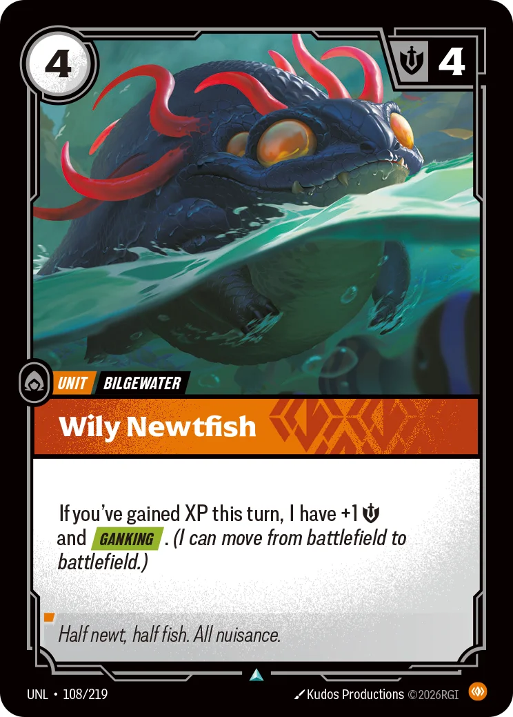 Wily Newtfish — Riftbound card UNL 108