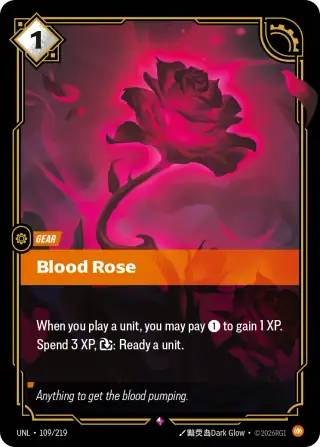 Blood Rose — Riftbound card UNL 109
