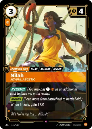 Nilah, Joyful Ascetic — Riftbound card UNL 115