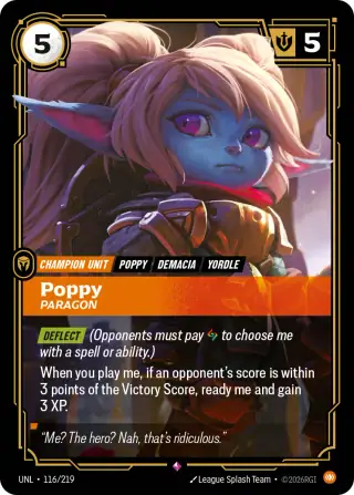 Poppy, Paragon — Riftbound card UNL 116