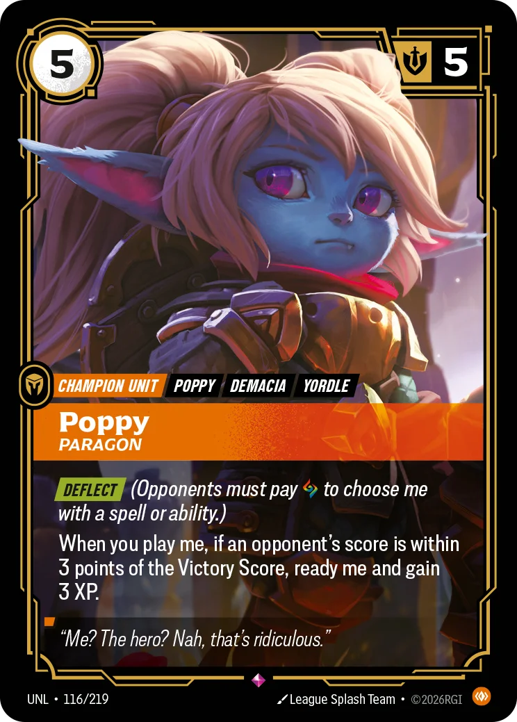 Poppy, Paragon — Riftbound card UNL 116