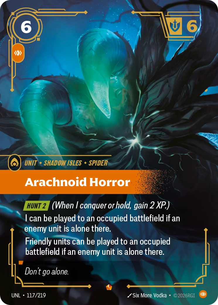 Arachnoid Horror — Riftbound Epic card UNL 117