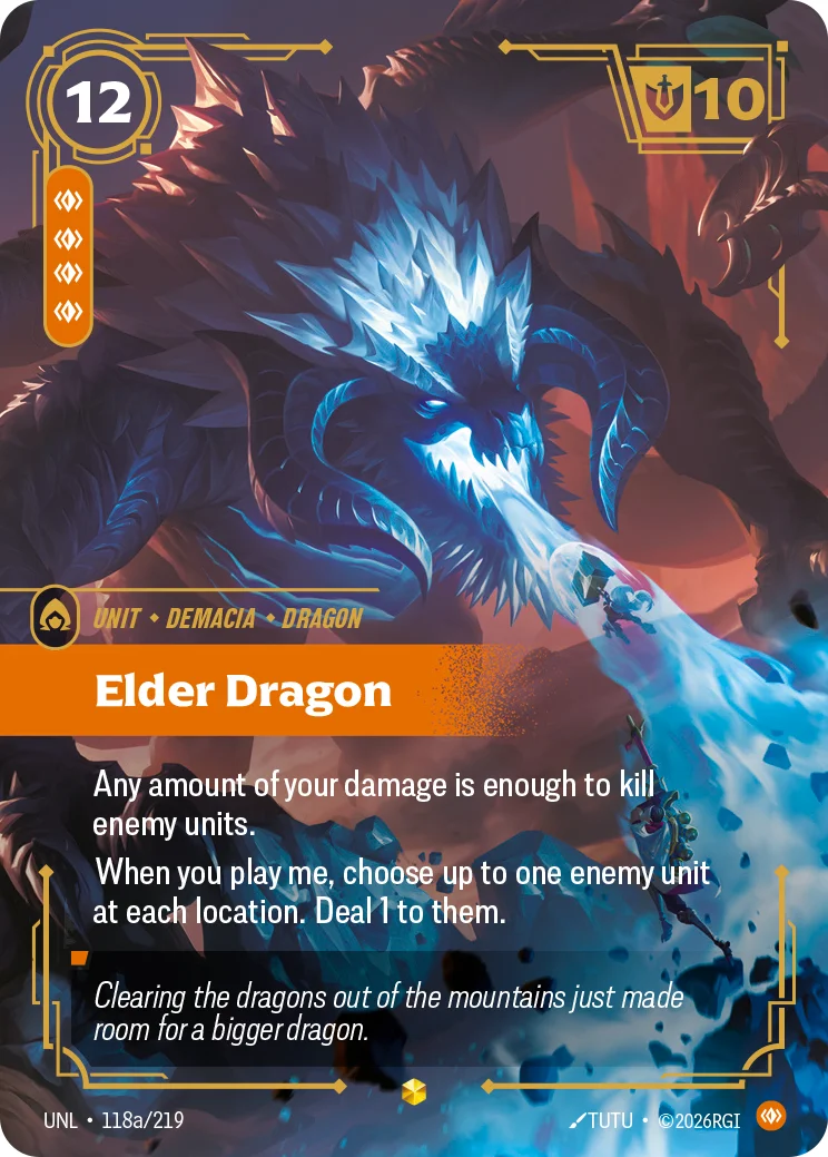 Elder Dragon — Riftbound Showcase card UNL 118a