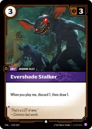 Evershade Stalker — Riftbound card UNL 123