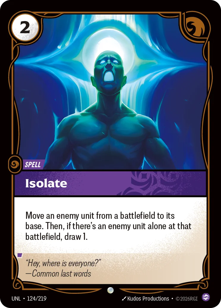 Isolate — Riftbound card UNL 124