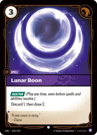Lunar Boon — Riftbound card UNL 125