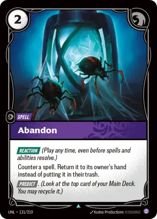 Abandon — Riftbound card UNL 131