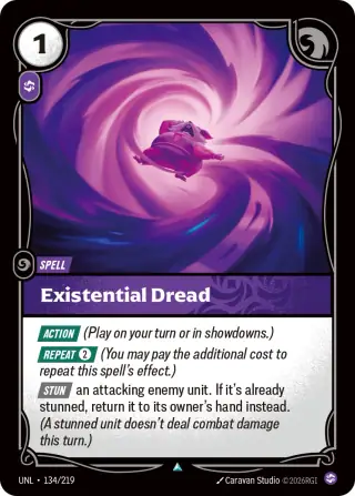 Existential Dread — Riftbound card UNL 134