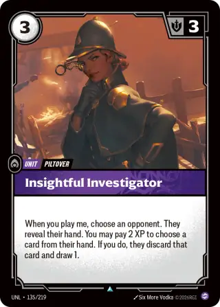 Insightful Investigator — Riftbound card UNL 135