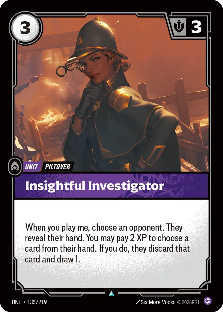 Insightful Investigator — Riftbound card UNL 135
