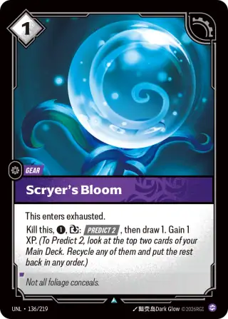 Scryer's Bloom — Riftbound card UNL 136