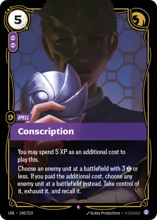 Conscription — Riftbound card UNL 140