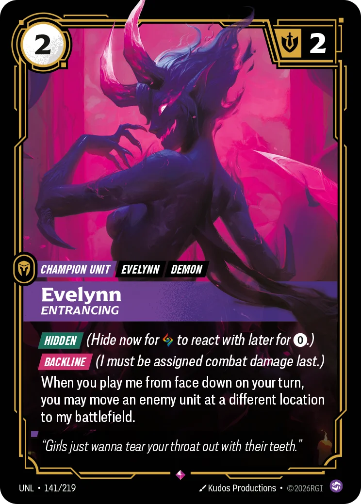 Evelynn, Entrancing — Riftbound card UNL 141