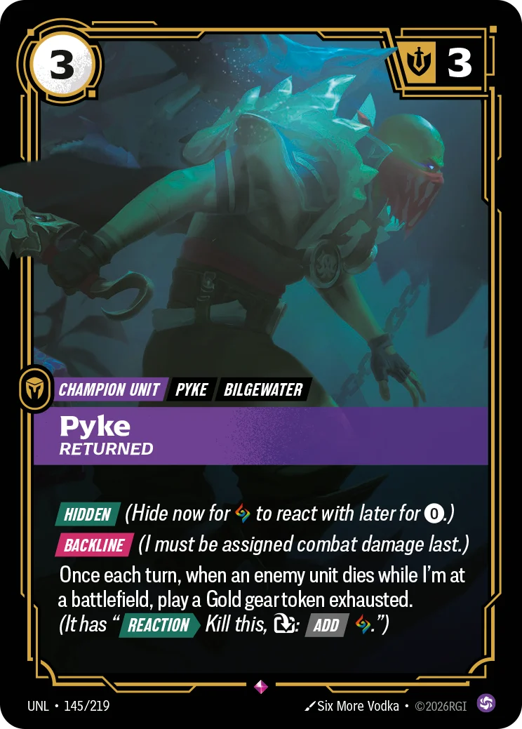Pyke, Returned — Riftbound card UNL 145