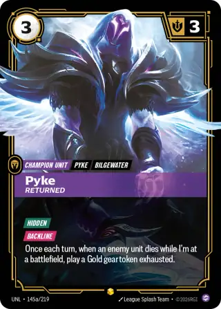 Pyke, Returned — Riftbound Showcase card UNL 145a
